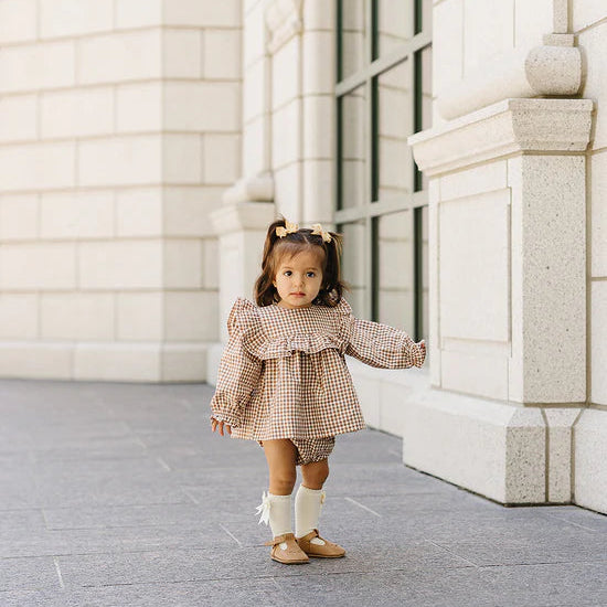Mebie Baby Gingham Ruffle Bloomer Set