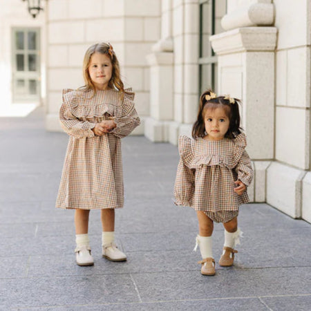 Mebie Baby Gingham Ruffle Dress