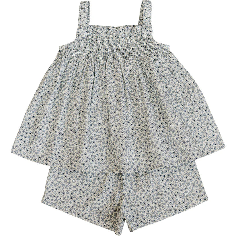 Mebie Baby Blossom Tank Short Set
