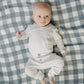 Mebie Baby Blue Stripe Pointelle Layette Set