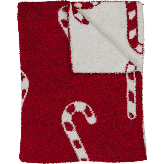Mebie Baby Plush Blanket - Candy Cane