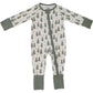 Mebie Baby Bamboo Zipper Footie - Christmas Tree
