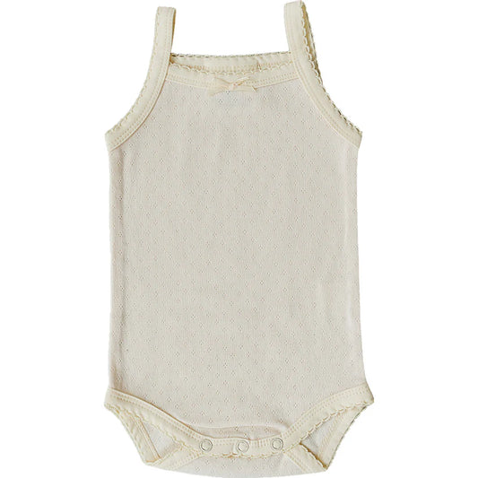 Mebie Baby Yellow Pointelle Tank Bodysuit