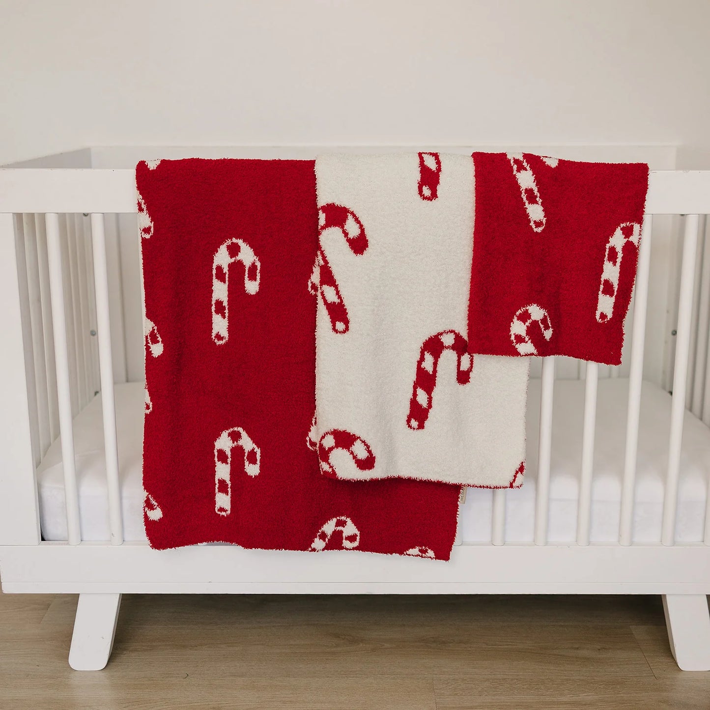 Mebie Baby Plush Blanket - Candy Cane