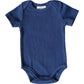 Mebie Baby Ribbed Bodysuit - Navy