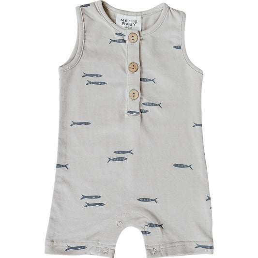 Mebie Baby Short Romper - Fish