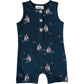 Mebie Baby Short Romper - Sailboat