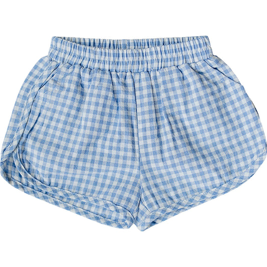 Mebie Baby Gingham Shorts - Blue