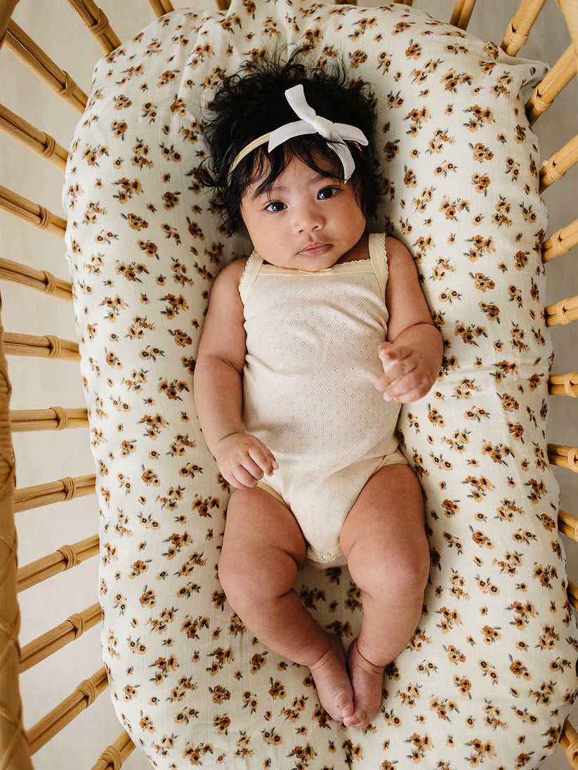 Mebie Baby Yellow Pointelle Tank Bodysuit