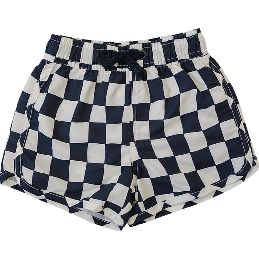Mebie Baby Swim Shorts - Wavy Checkered