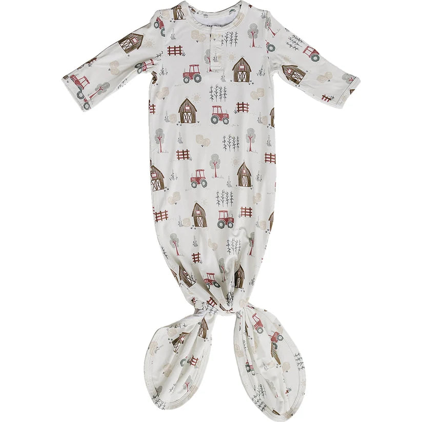 Mebie Baby Farmhouse Bamboo Knot Gown