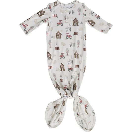Mebie Baby Farmhouse Bamboo Knot Gown