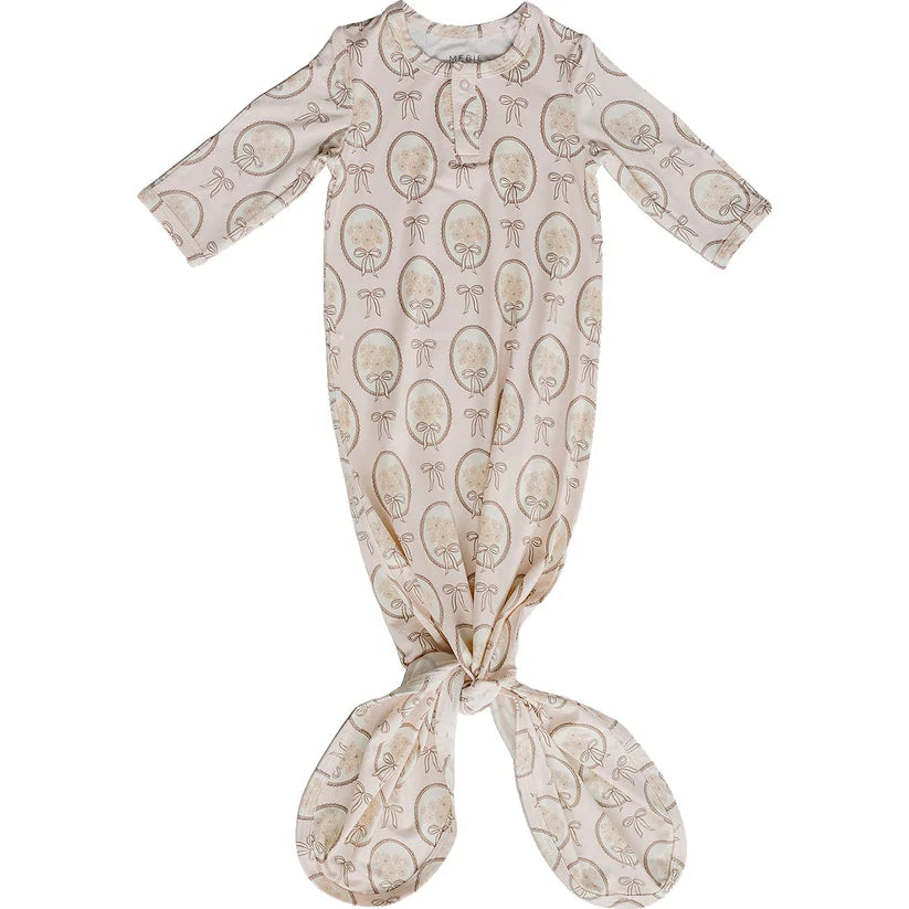 Mebie Baby Vintage Bouquet Bamboo Knot Gown