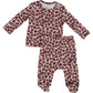 Mebie Baby Antique Floral Ribbed Bamboo Layette Set