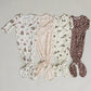 Mebie Baby Ducks Ribbed Bamboo Knot Gown