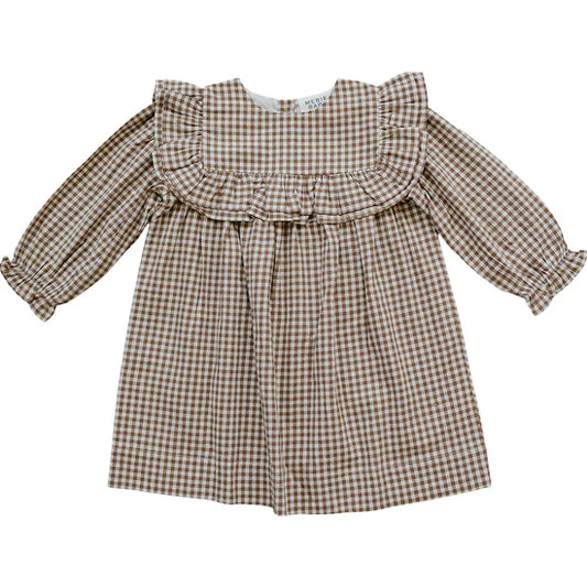 Mebie Baby Gingham Ruffle Dress