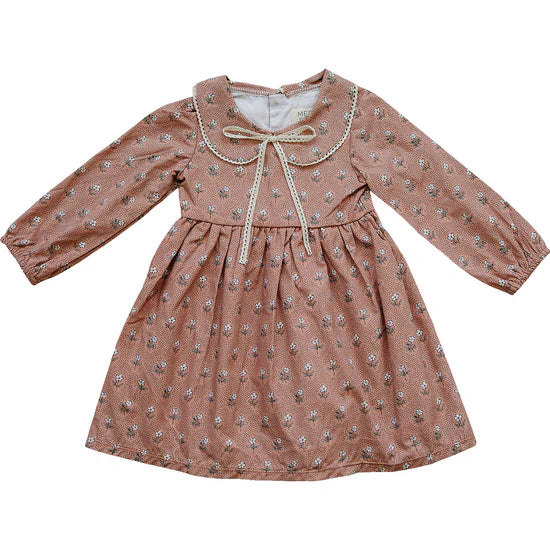 Mebie Baby Vintage Pink Floral Dress