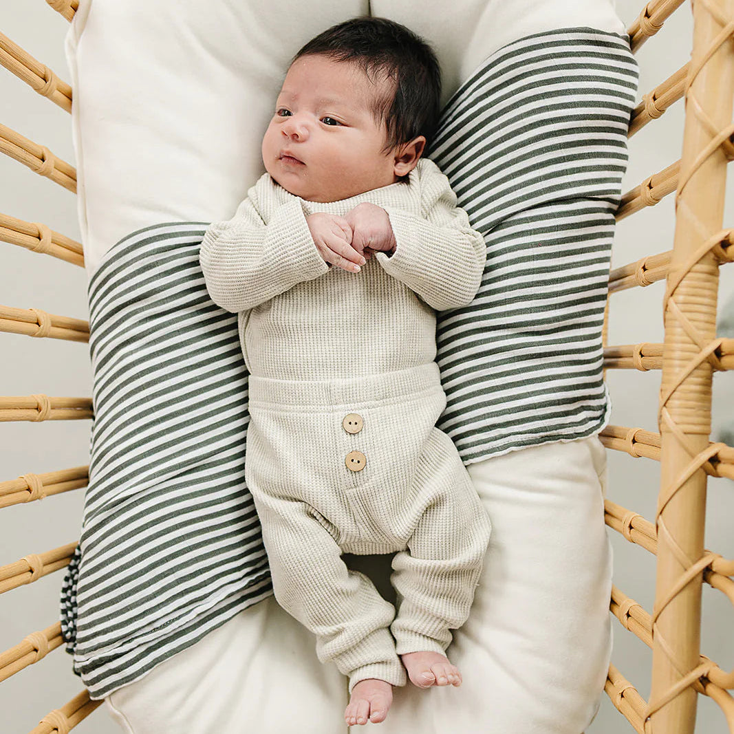 Mebie Baby Bodysuit Waffle Set - Heather Grey