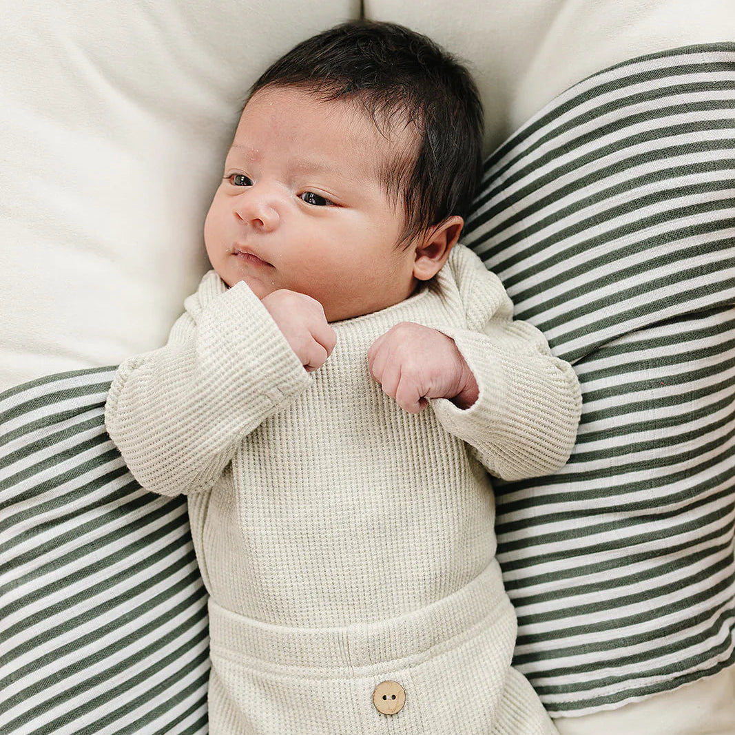 Mebie Baby Bodysuit Waffle Set - Heather Grey