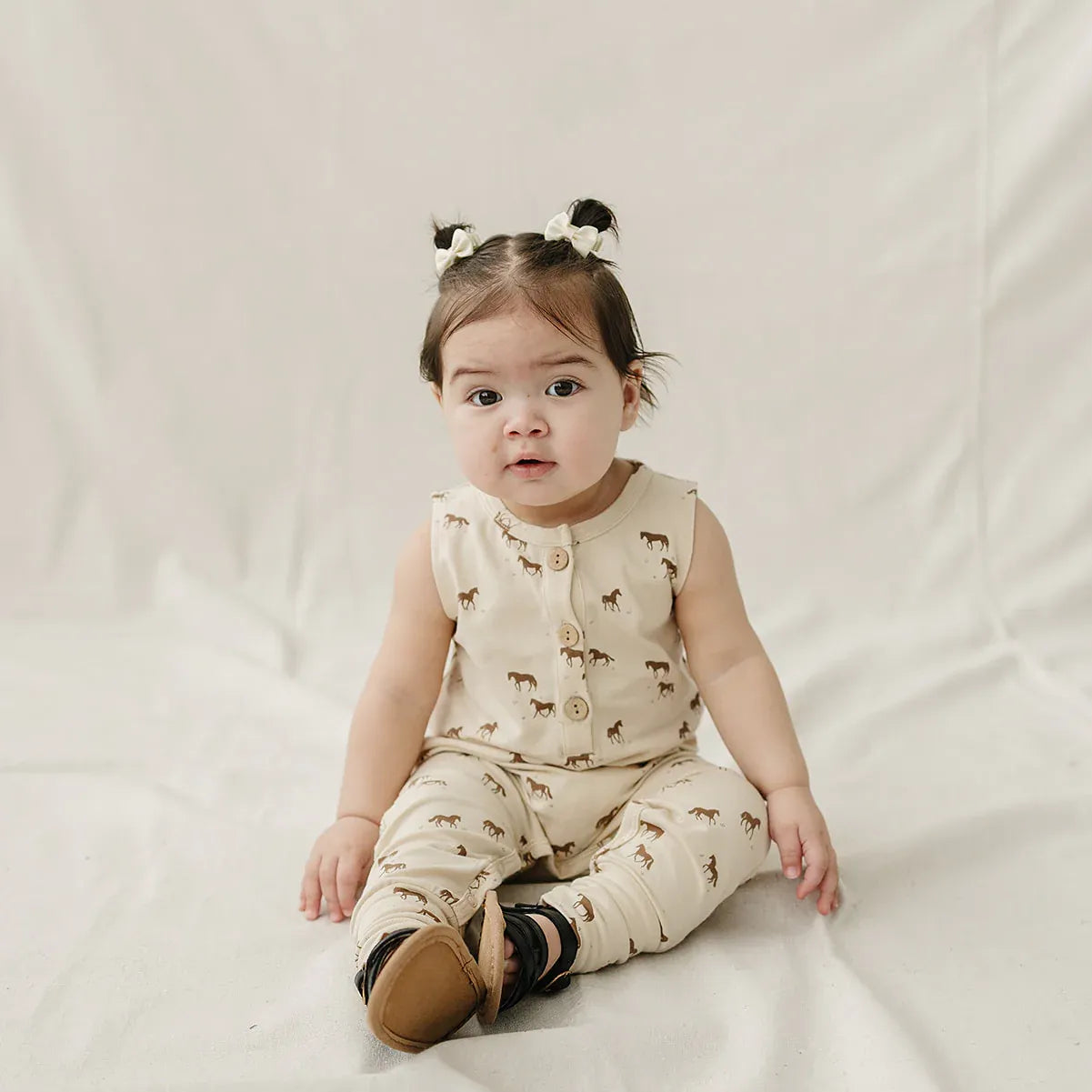 Mebie Baby Tank Romper - Horse