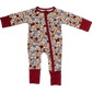 Mebie Baby Bamboo Zipper Footie - Desert Floral