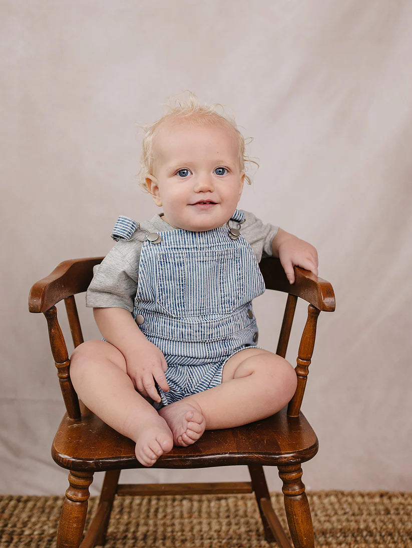 Mebie Baby Stripe Short Overalls