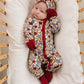 Mebie Baby Bamboo Zipper Footie - Desert Floral