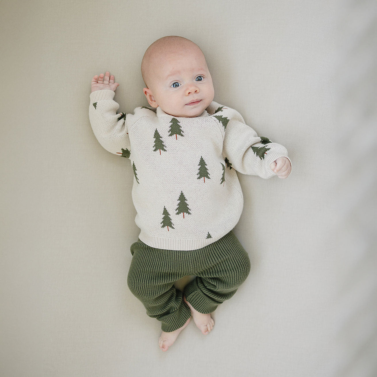 Mebie Baby Knit Sweater - Pine Tree