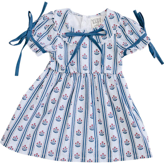 Mebie Baby Block Print Floral Dress