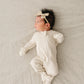 Mebie Baby Vanilla Organic Cotton Ribbed Zipper