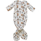 Mebie Baby Ribbed Bamboo Knot Gown