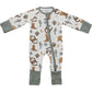 Mebie Baby Ribbed Bamboo Zipper Pajama - Cowboy Outlaw