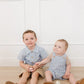 Mebie Baby Blue Stripe Button Up Pocket Shirt