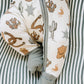 Mebie Baby Ribbed Bamboo Zipper Pajama - Cowboy Outlaw