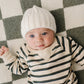 Mebie Baby Chunky Knit Beanie - White