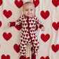 Mebie Baby Ribbed Bamboo Zipper Footie - Hearts