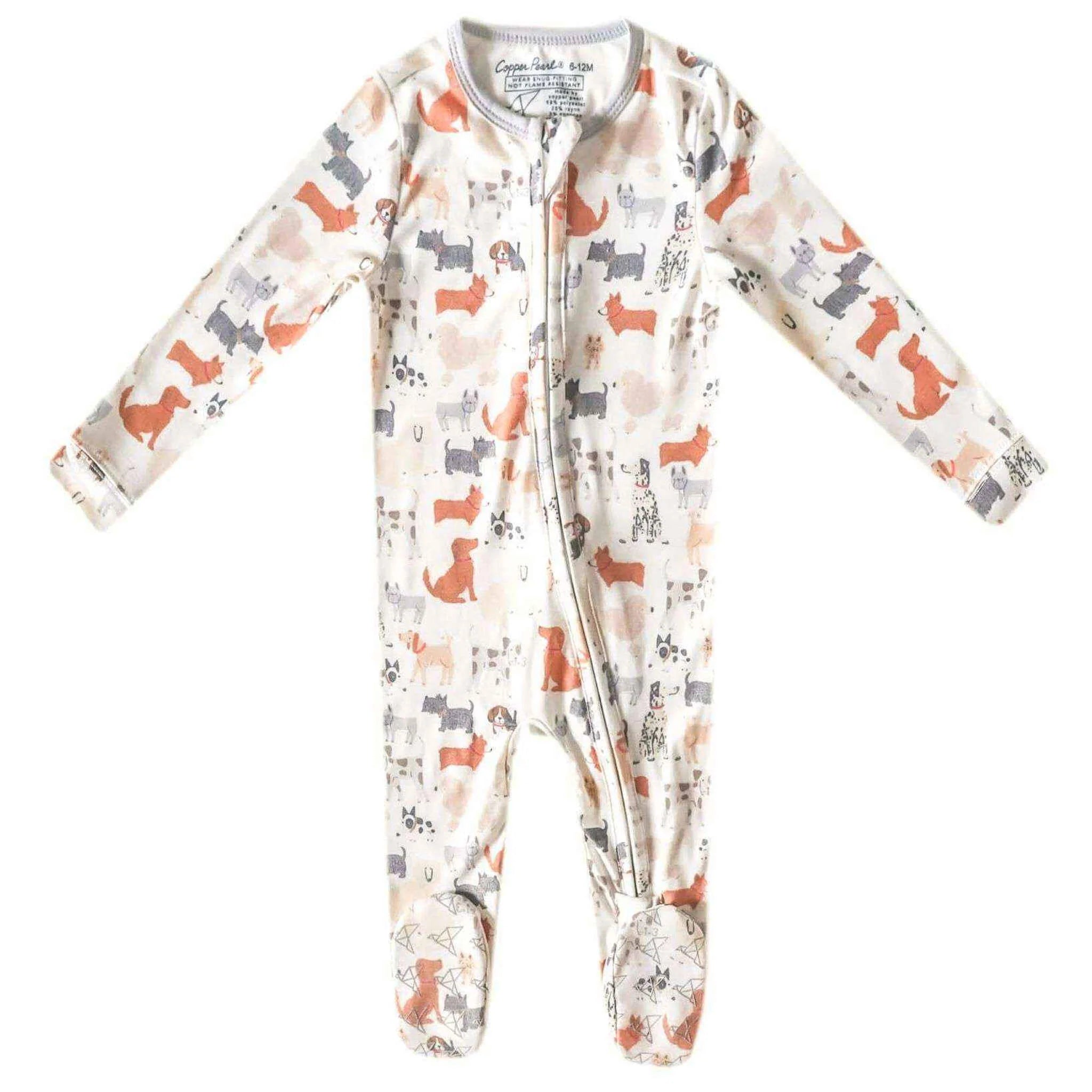 Copper Pearl Zip-up Footie - Rufus | The Baby Cubby