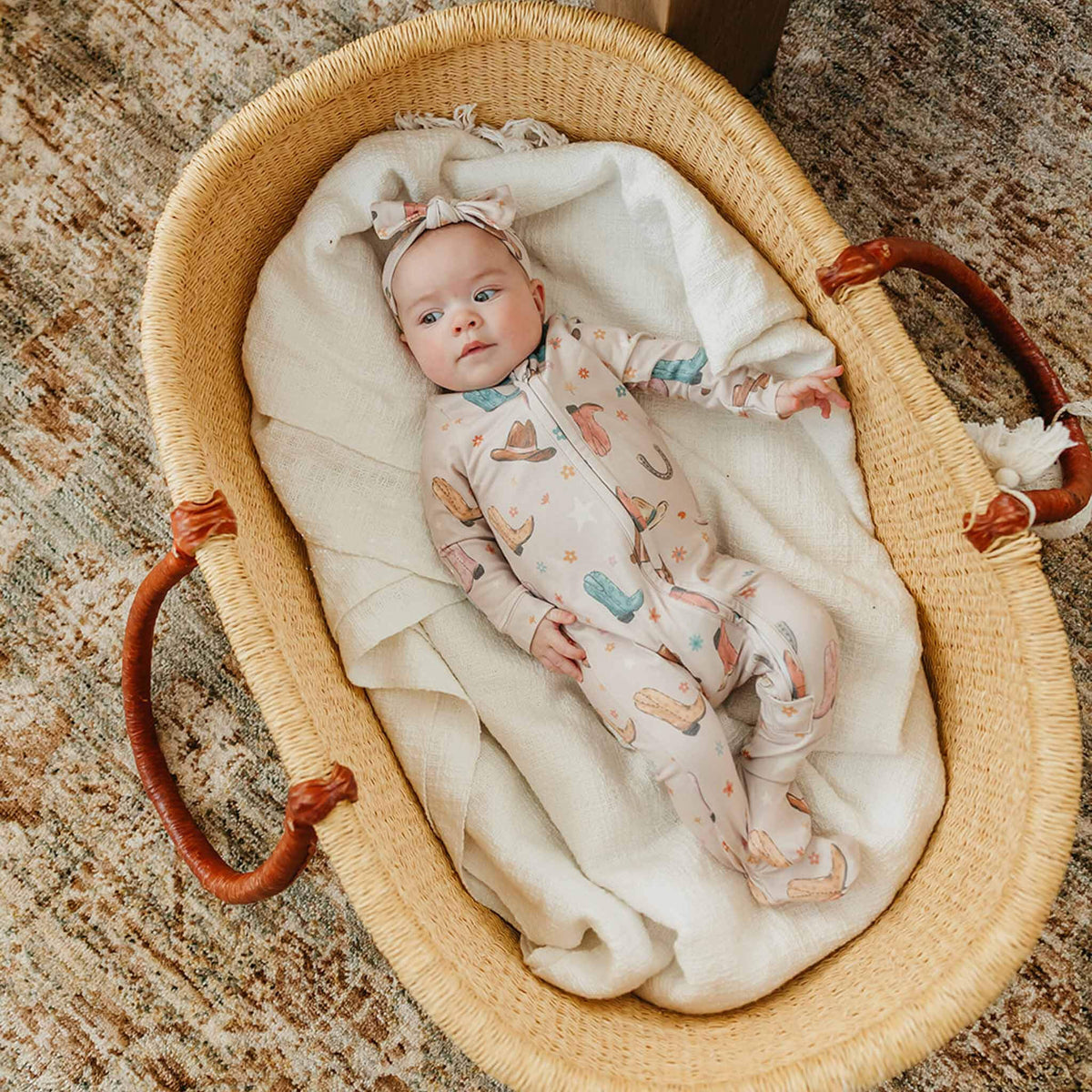 Copper Pearl Zip-Up Footie Pajama - Cheyenne