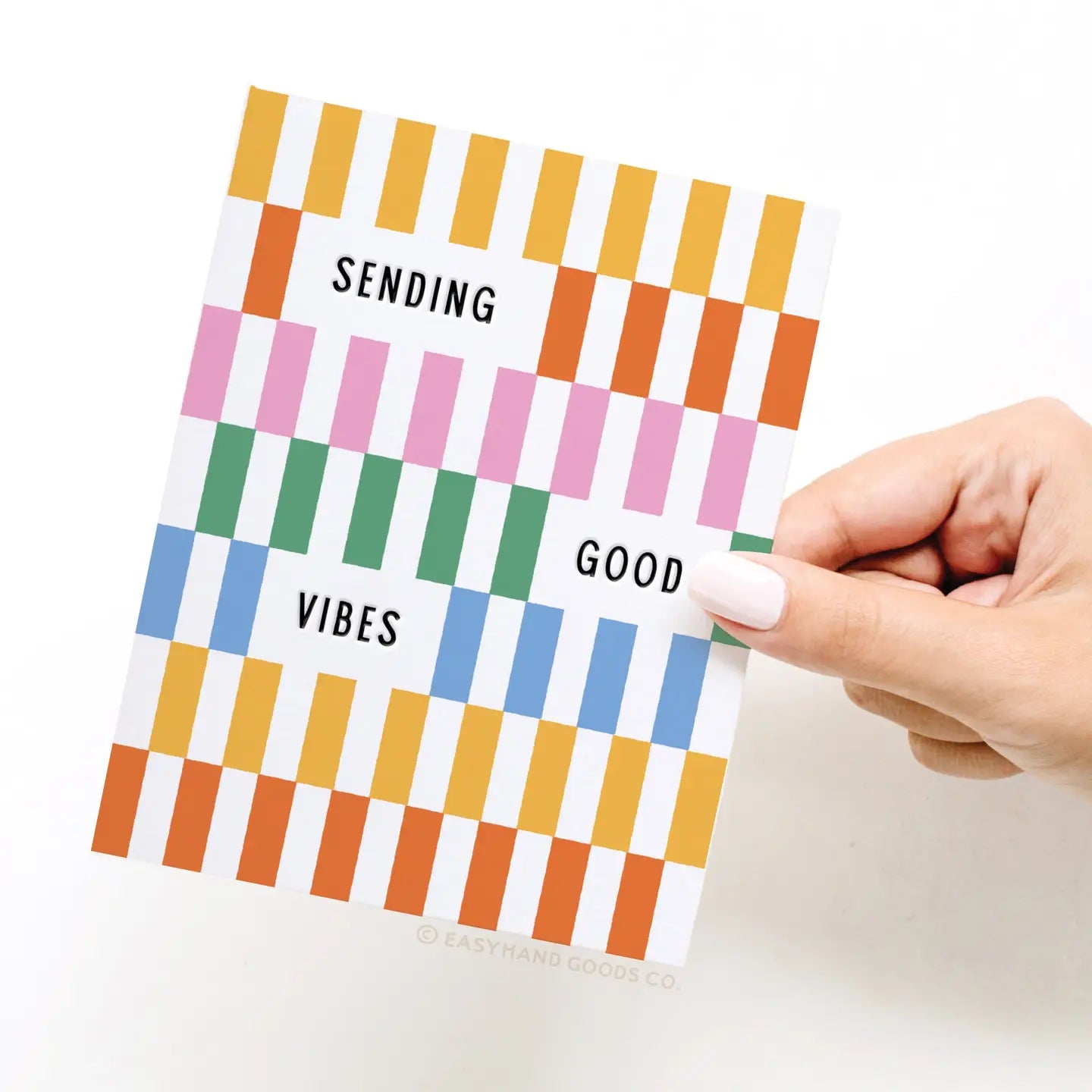 Easyhand Goods Sending Good Vibes Letterpress Greeting Card