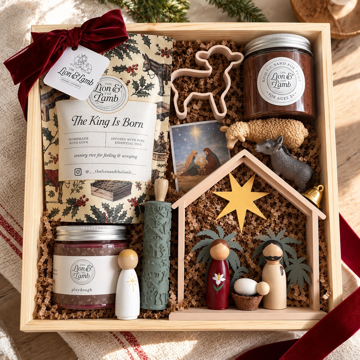 The Lion and the Lamb The King Is Born – Christmas Sensory Storybox