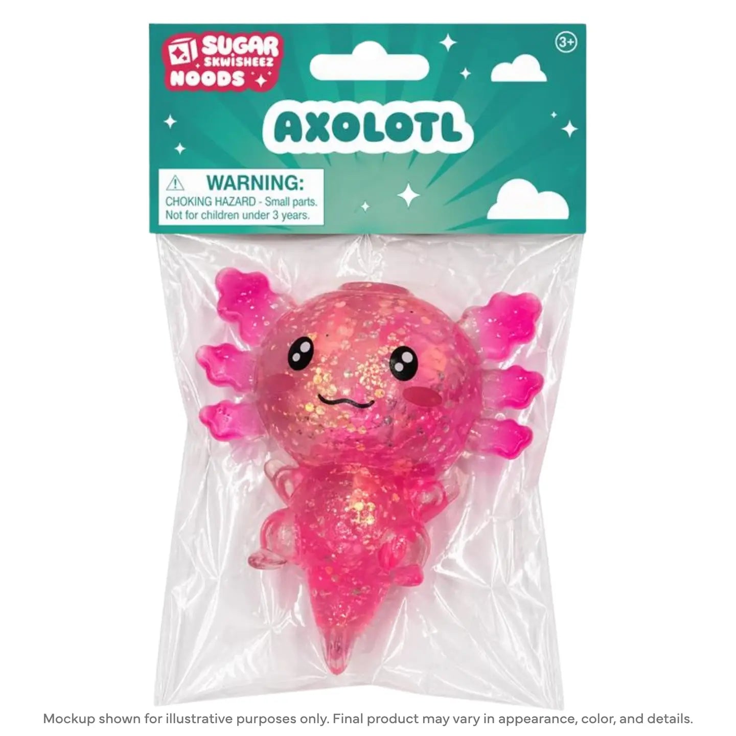 Toysmith Sugar Skwisheez Noods Axolotl Assortment