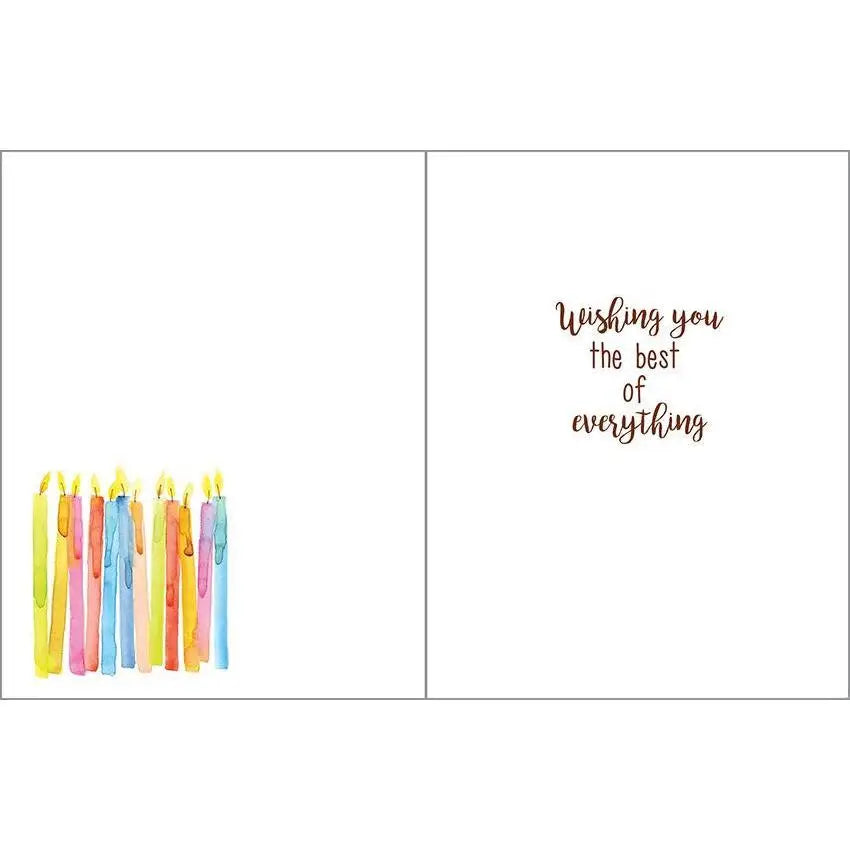 Gina B Designs Birthday Greeting Card - Watercolor Candles
