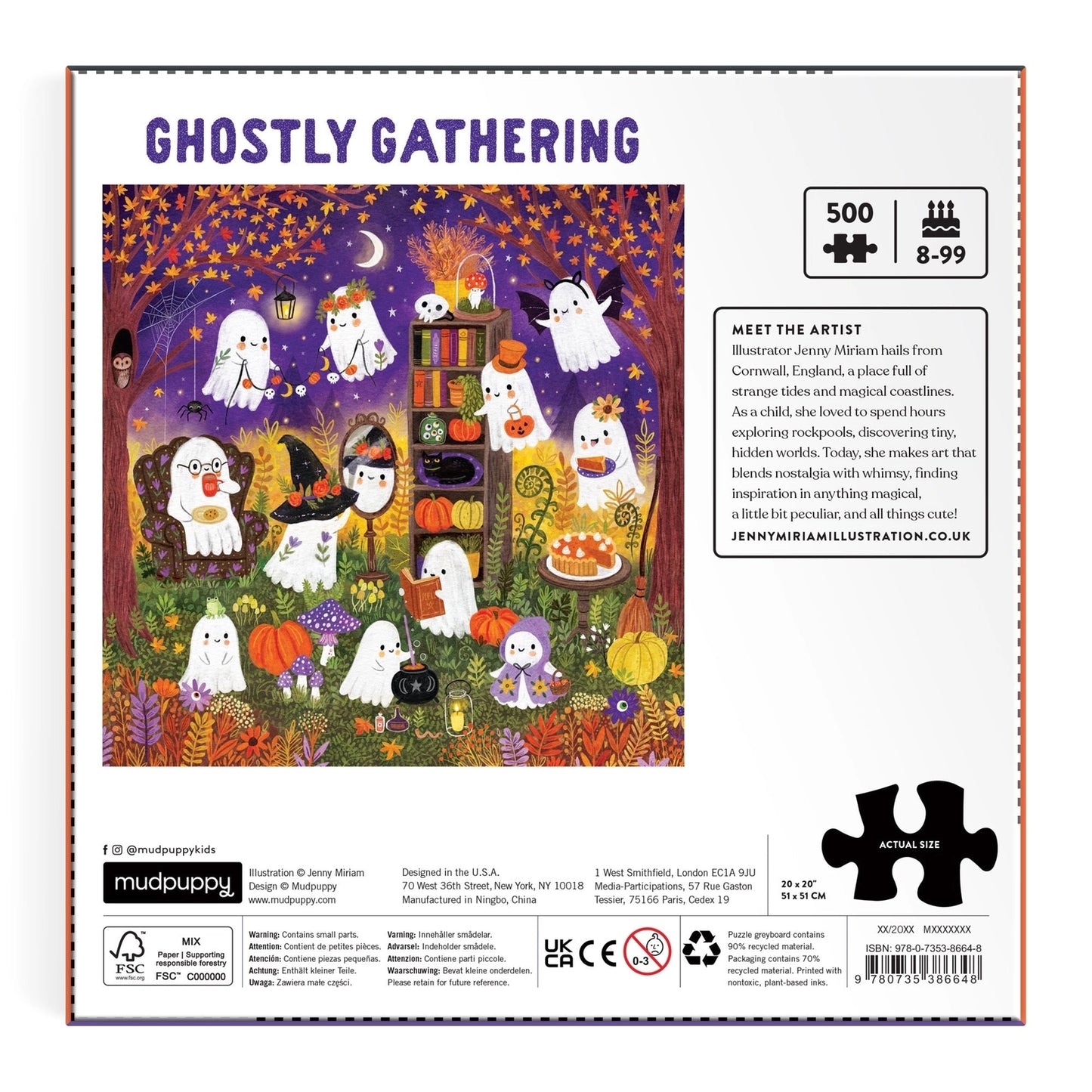 Chronicle Books Ghostly Gathering 500 Piece Family Puzzle