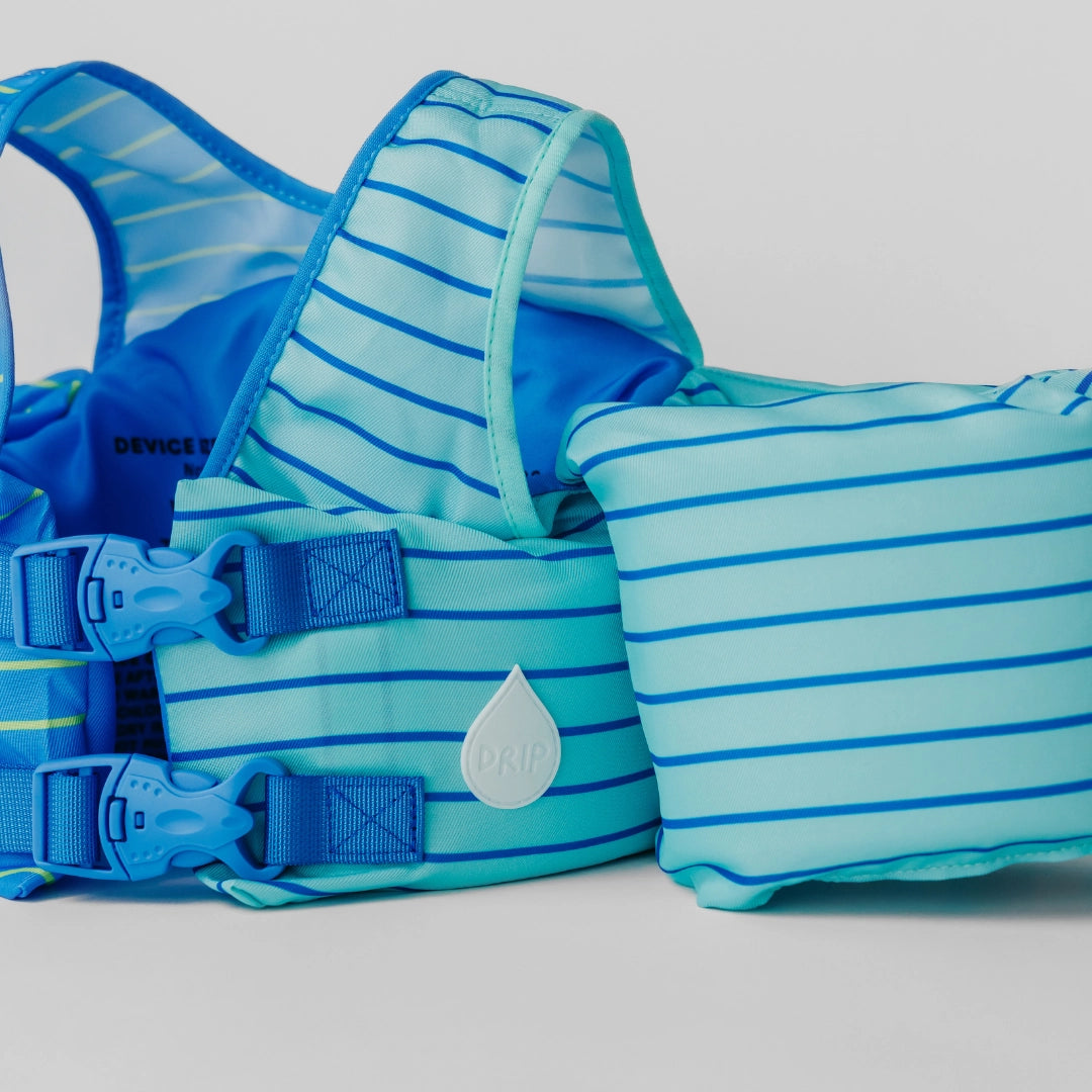 Drip Floats Blue Lemonade Stripe Kids Float