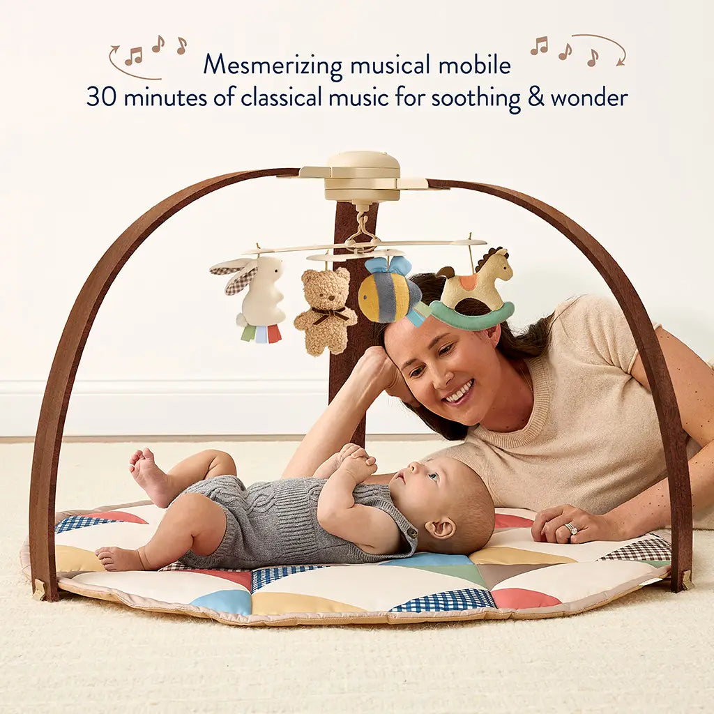 Itzy Ritzy Music & Motion Activity Gym with 4 Plush Toys