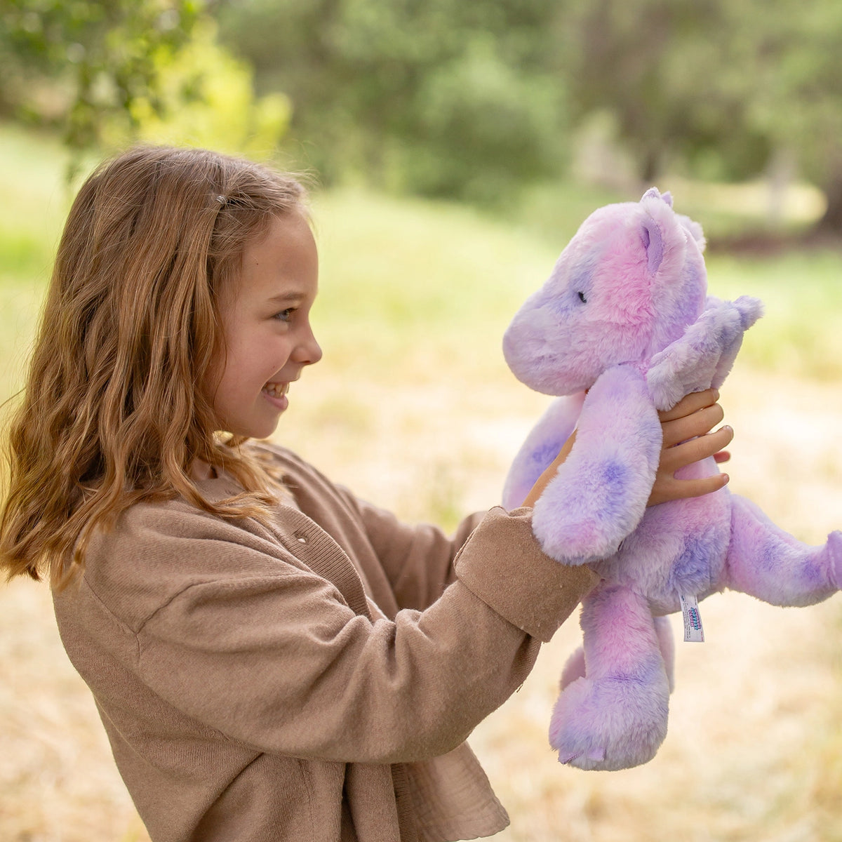 Beverly Hills Teddy Bear Company World Softest Plush Lushee 16 Inch - Dottie Tie Dye Dragon