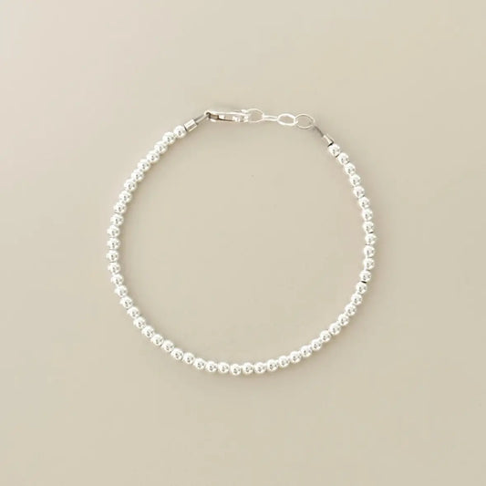 LittleLundsCo 2.5mm Sterling Silver Beaded Bracelet