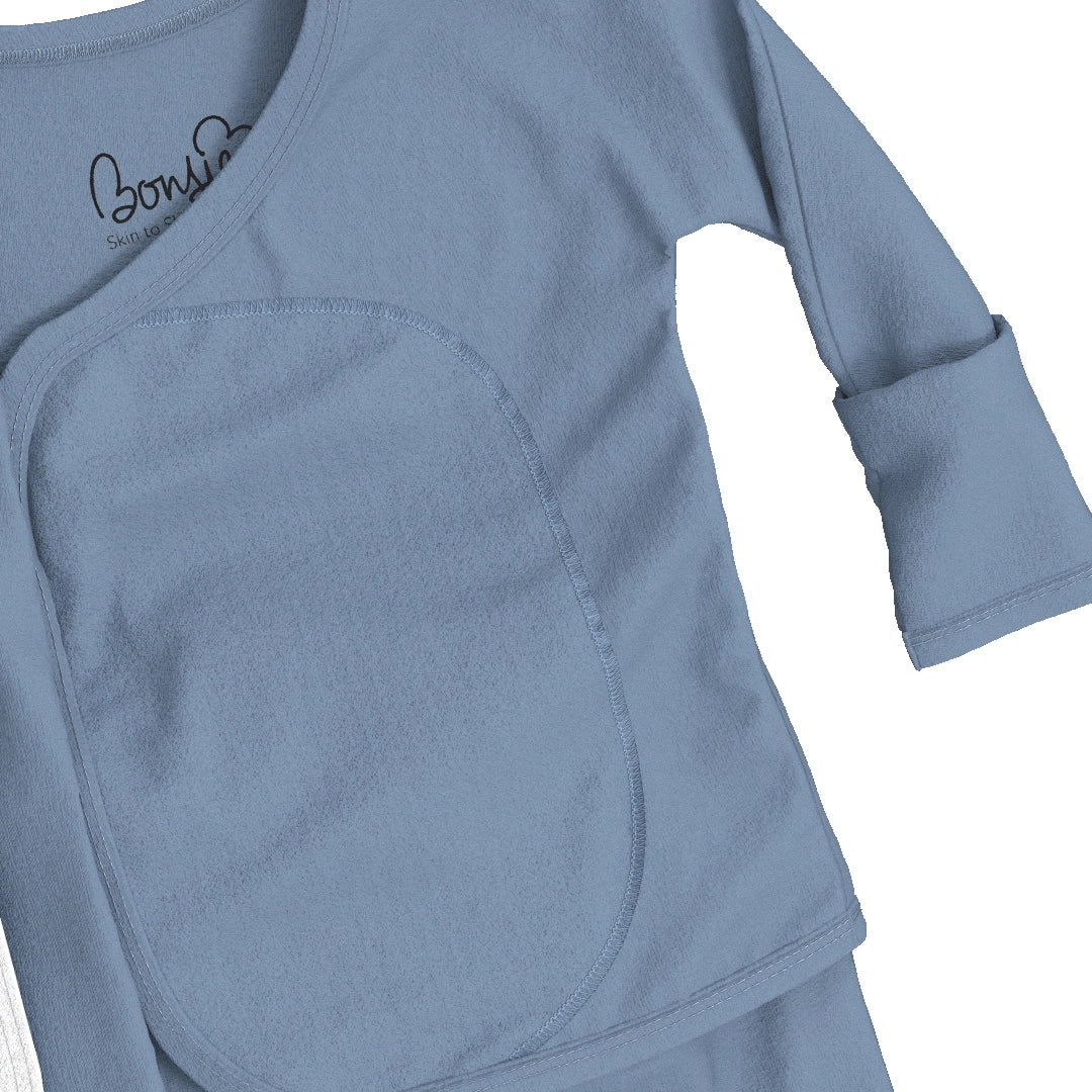 Bonsie Skin to Skin Babywear Footie - Dusty Sky