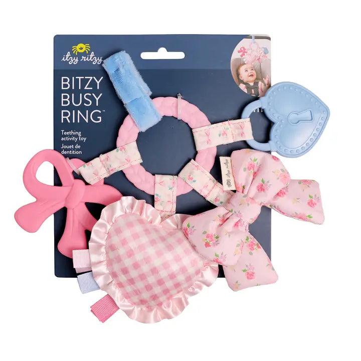 Itzy Ritzy Bitzy Busy Ring Teething Activity Toy - Bow