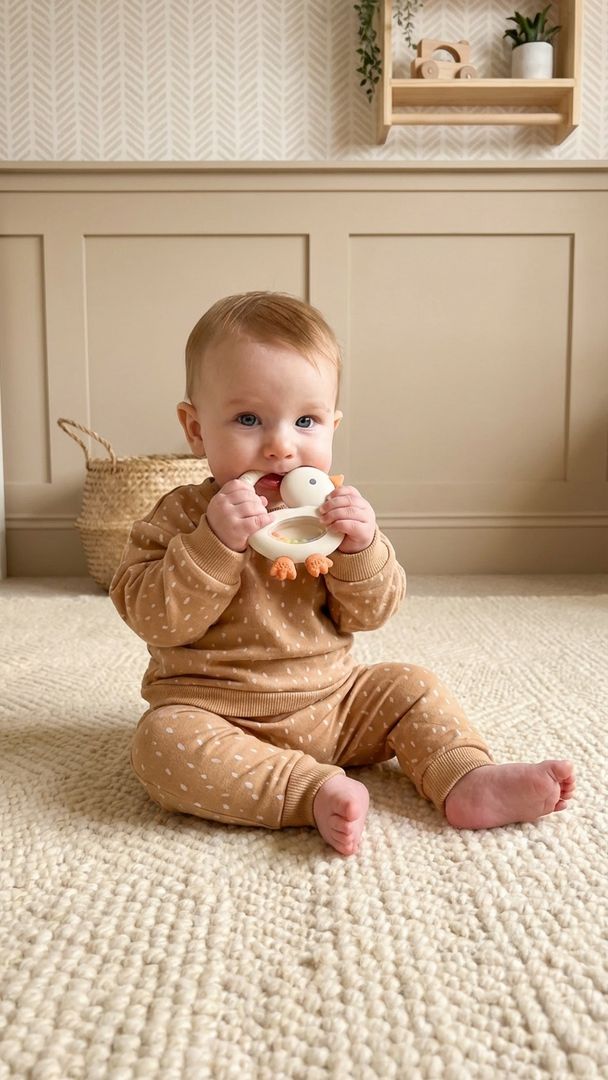 Itzy Ritzy Bitzy Shake Silicone Teether with Rattle - Goose